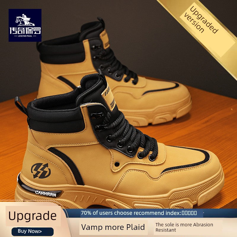 Legendary Paul Martin Boots Men's Winter Shoes New Winter Men's Shoes Men's Cotton Shoes Snow Boots Men's Big Yellow Boots