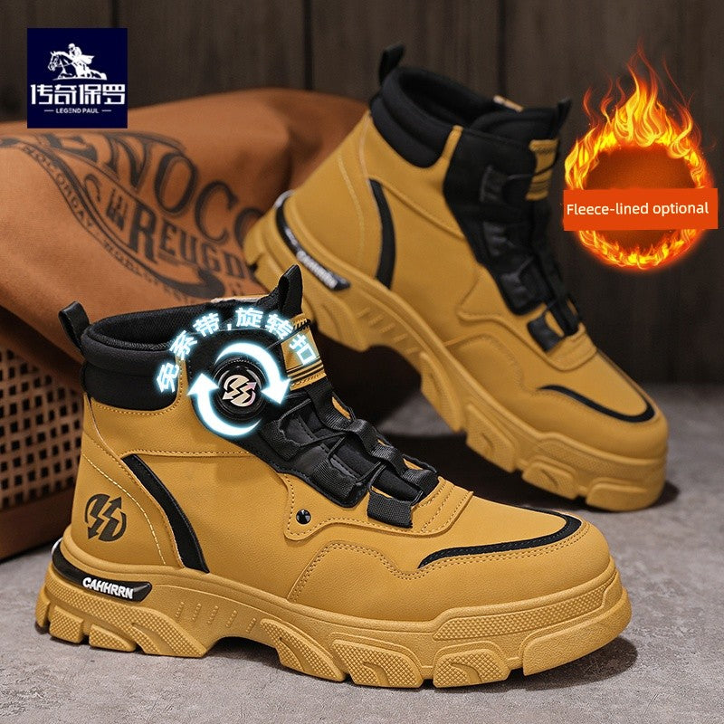 Legendary Paul Martin Boots Men's Winter Shoes New Winter Men's Shoes Men's Cotton Shoes Snow Boots Men's Big Yellow Boots