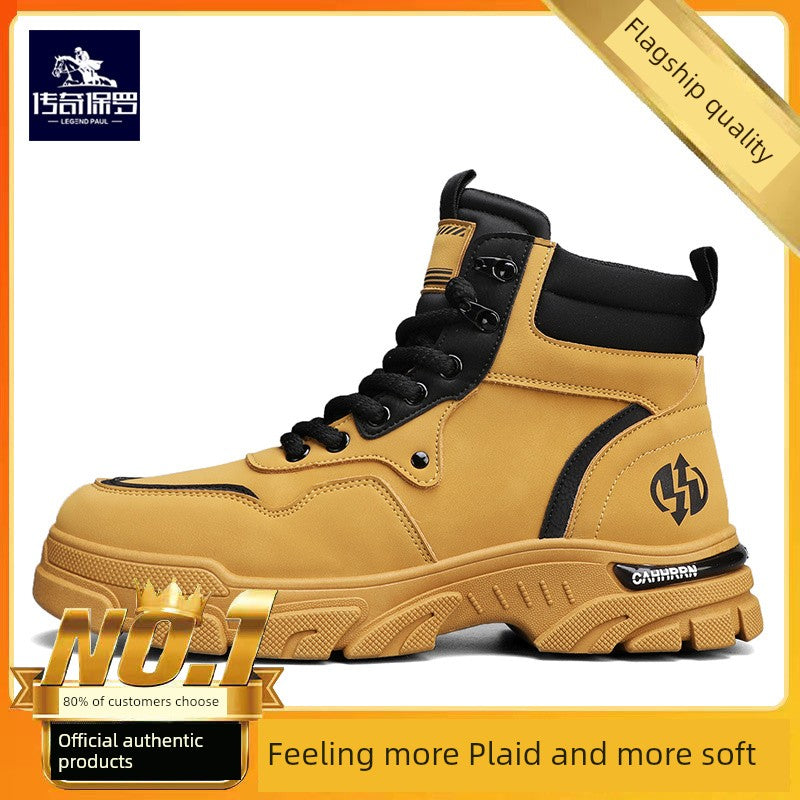 Legendary Paul Martin Boots Men's Winter Shoes New Winter Men's Shoes Men's Cotton Shoes Snow Boots Men's Big Yellow Boots