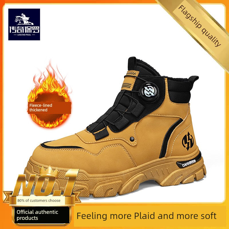 Legendary Paul Martin Boots Men's Winter Shoes New Winter Men's Shoes Men's Cotton Shoes Snow Boots Men's Big Yellow Boots