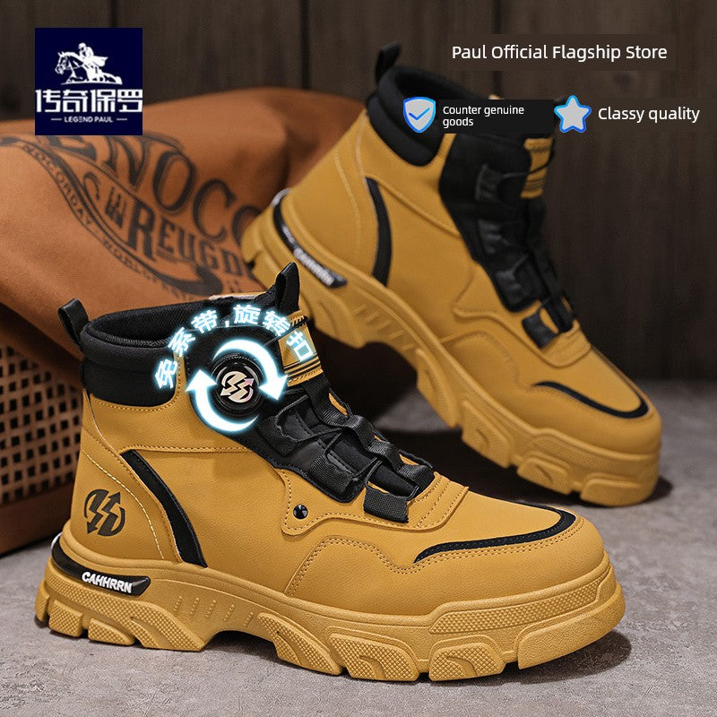 Legendary Paul Martin Boots Men's Winter Shoes New Winter Men's Shoes Men's Cotton Shoes Snow Boots Men's Big Yellow Boots