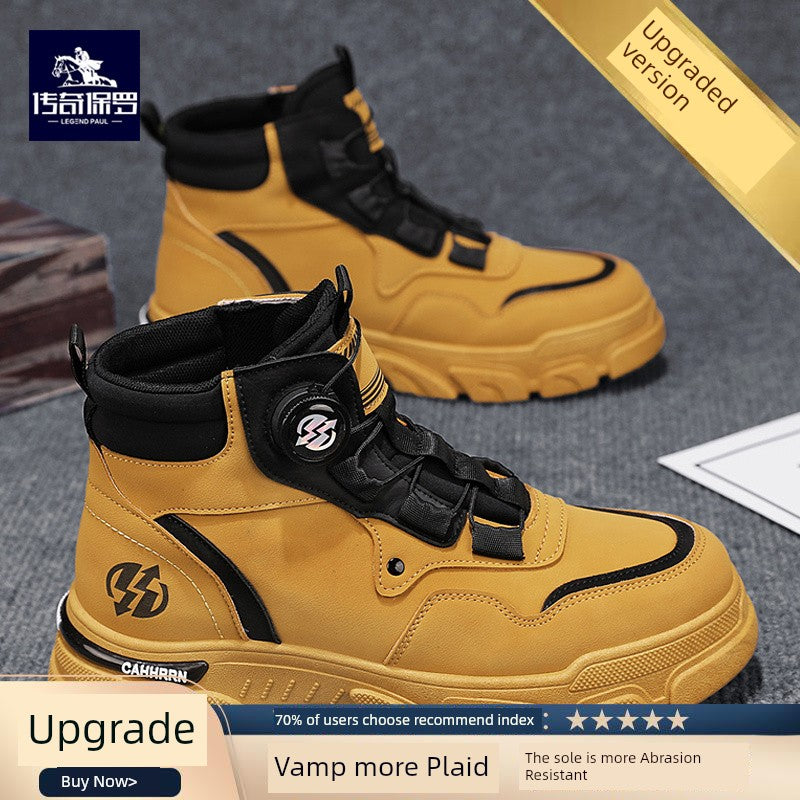 Legendary Paul Martin Boots Men's Winter Shoes New Winter Men's Shoes Men's Cotton Shoes Snow Boots Men's Big Yellow Boots